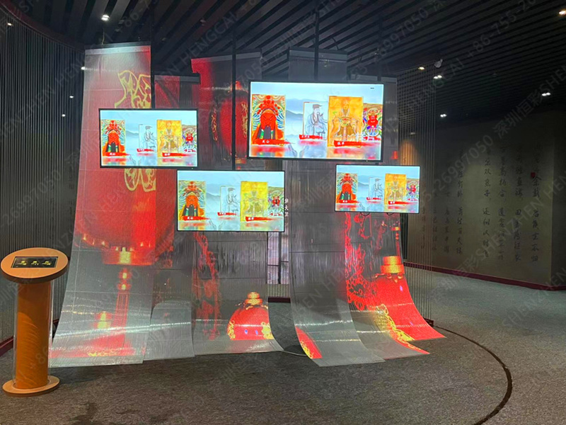天下關(guān)廟LED透明屏、軟模組柔性屏