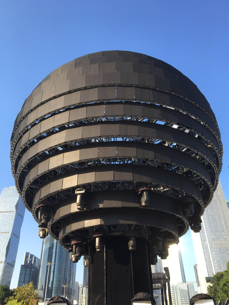 戶外廣場(chǎng)球形屏——LED異形顯示屏